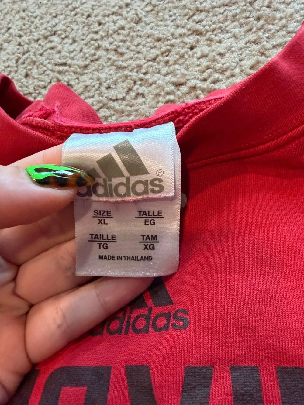 B71 Y2K adidas Louisville Soccer Red Crewneck Sweatshirt with Cardinal Logo